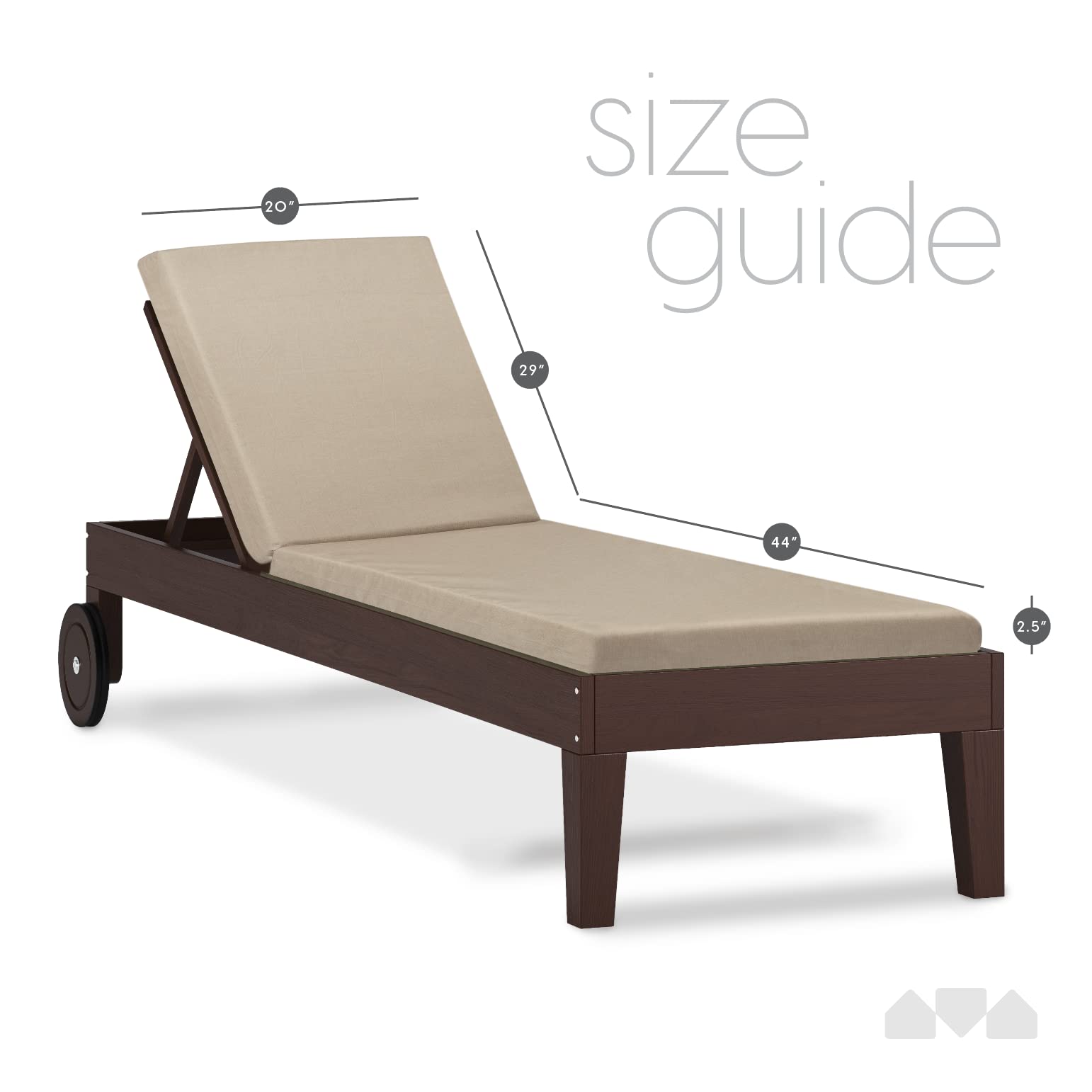 Memory Foam Outdoor Sun Lounger Cushion Milliard Brands Milliard Brands