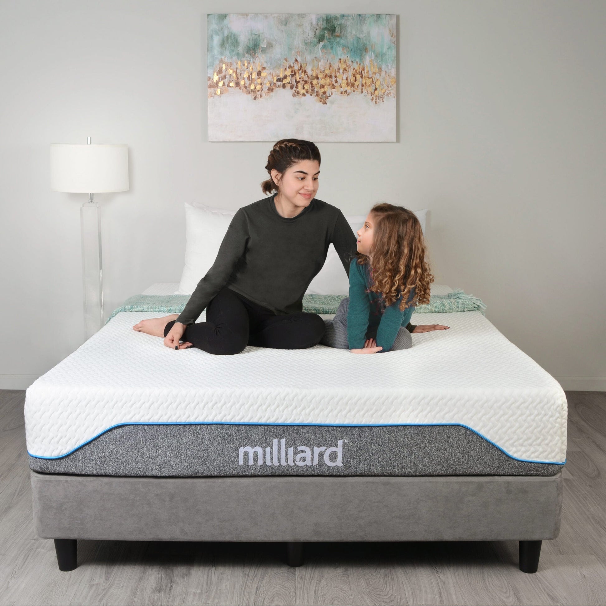 Milliard Lumbar Support Pillow for Bed with Gel Memory Foam Top
