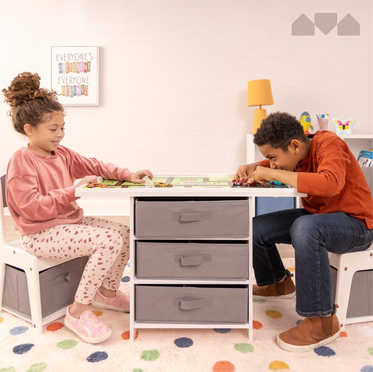 Table Storage Table Play 3-in-1 Bedding with | Milliard Kids Play