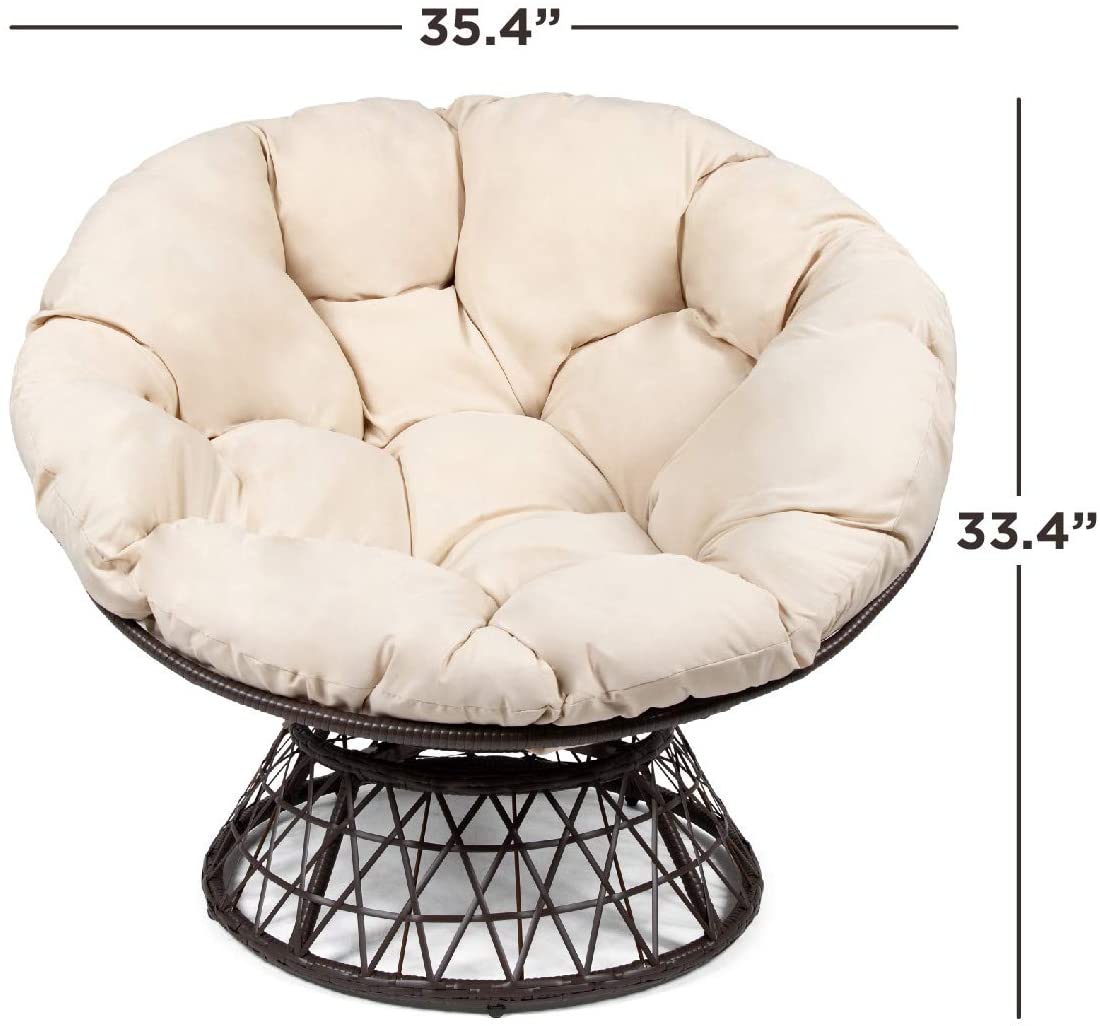 Rattan Papasan 360 Degree Swivel Chair Milliard Brands