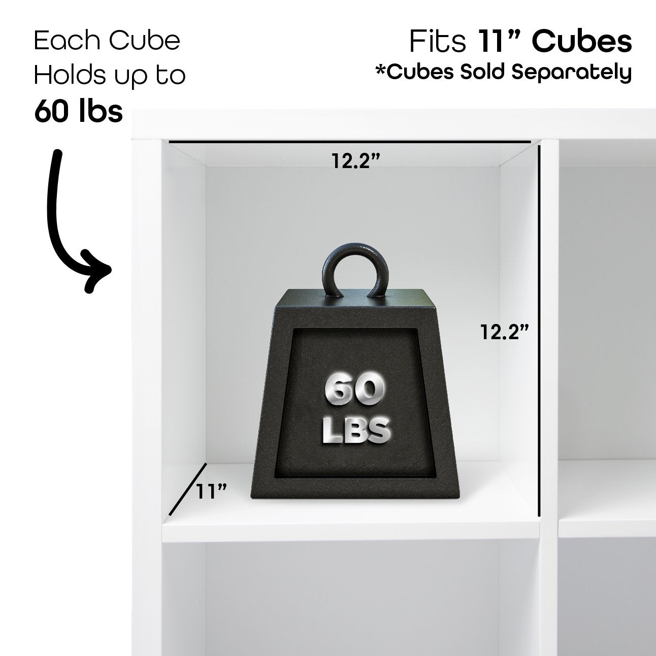 Milliard Storage Cube Organizer - 6 Storage Cubes / Organizer Shelf / White